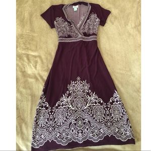 Motherhood Maternity Boho Midi Dress